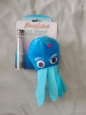 Meowijuana Get Tangled! Blue Octopus Catnip Toy